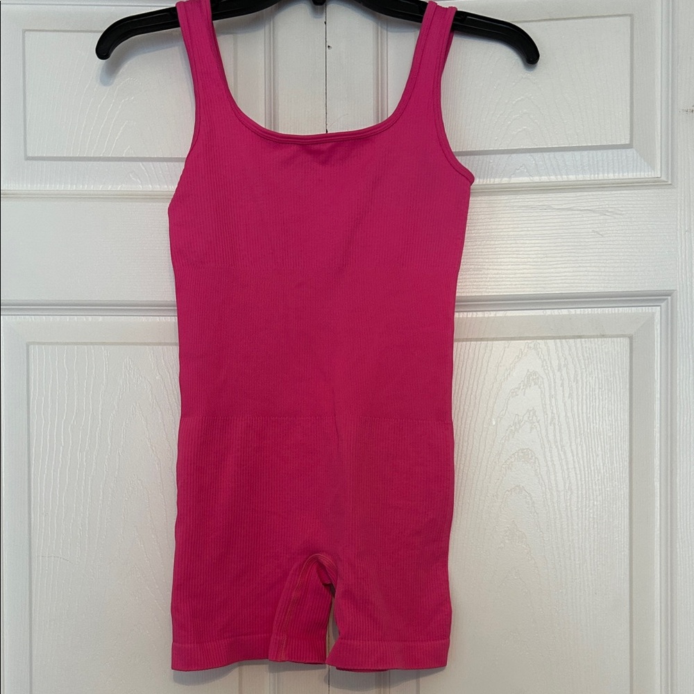 OQQ Pink Tank Top Bodysuit